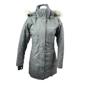 Columbia Apres Arson II Winter Long Down Faux Fur Hooded Parka Coat Jacket Sz S